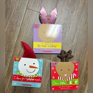 Scholastic Snowman Book, Reindeer and Bunny Board Book